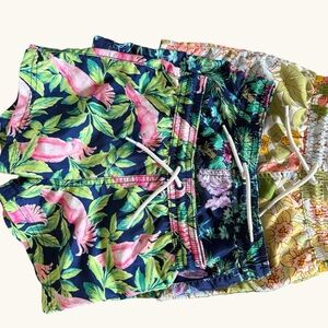 Janie and Jack Tropical Print Swim Trunks